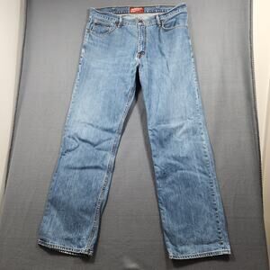 Arizona Men Jeans 38x33 Blue Loose Straight Cotton Baggy Skater Y2K Tagged 38x34